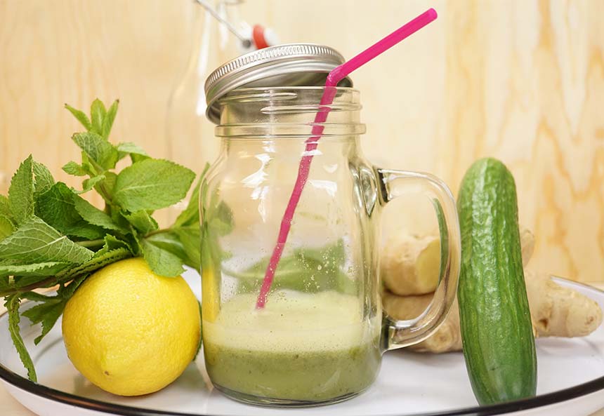 Jus Healthy #1 : concombre, menthe, gingembre et citron - Beauté Chérie